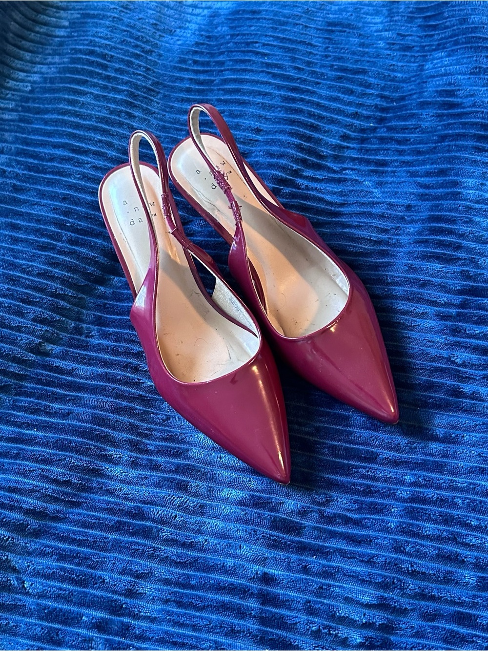 a new day Pointed Slingback Pumps in Burgundy